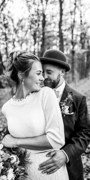 Brautpaar Shooting im Wald