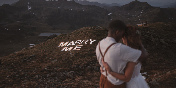 Brautpaar in den Bergen