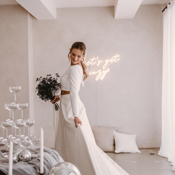 Brautkleidoberteil mit langen Ärmeln