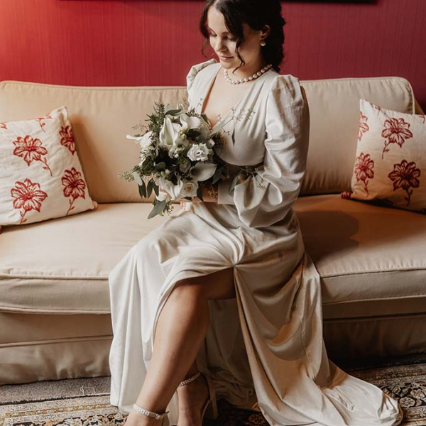 Brautkleid mit langen Ärmeln