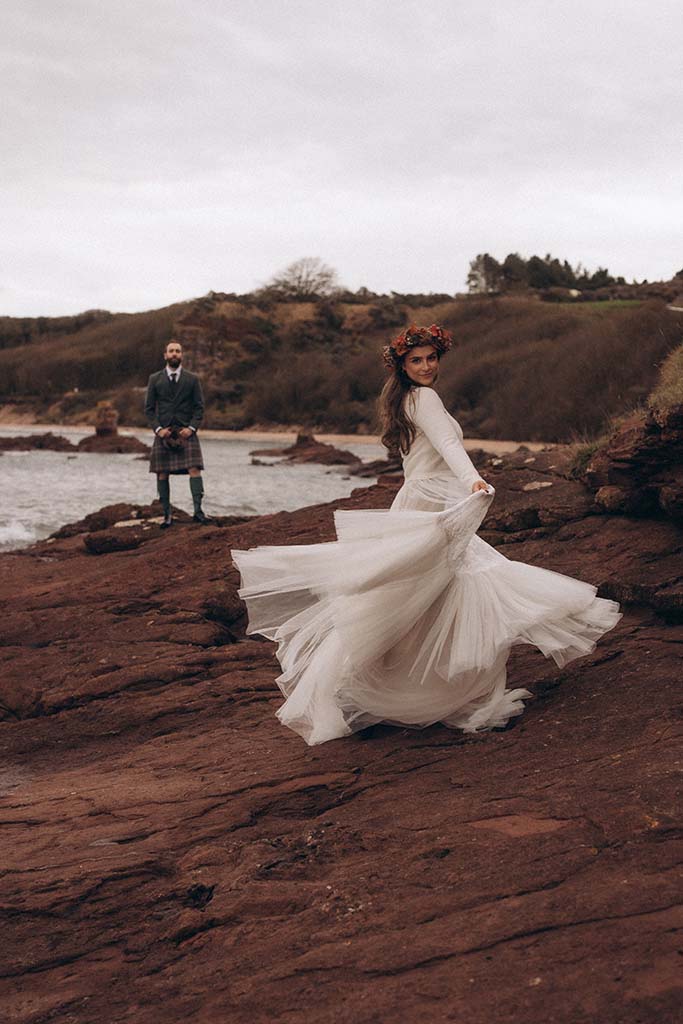 Brautpaar in Schottland