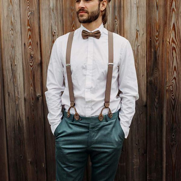 Hochzeitsanzug mit Hosenträgern